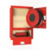 PV-204E3 fire-insulated, red - Fire hydrant cabinet